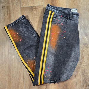 Blind Trust Jeans Mens 40x32 Black Paint Splatter Denim Hip Hop Rap Skater Baggy